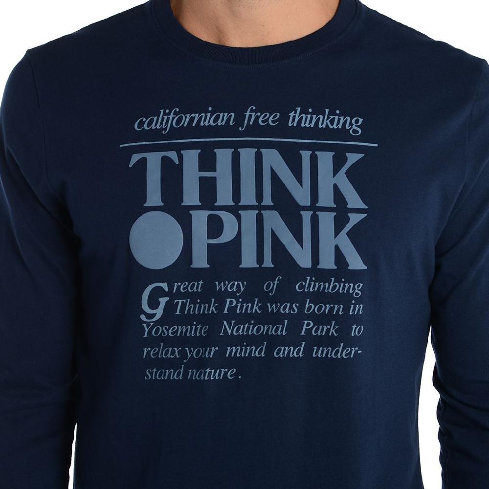 Think Pink T-shirt Uomo Manica Lunga fw1800 Novità