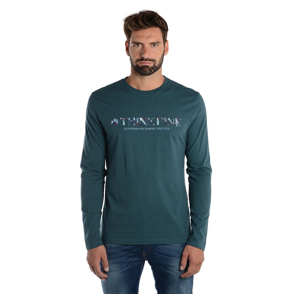 Think Pink T-shirt Uomo Manica Lunga fw1801