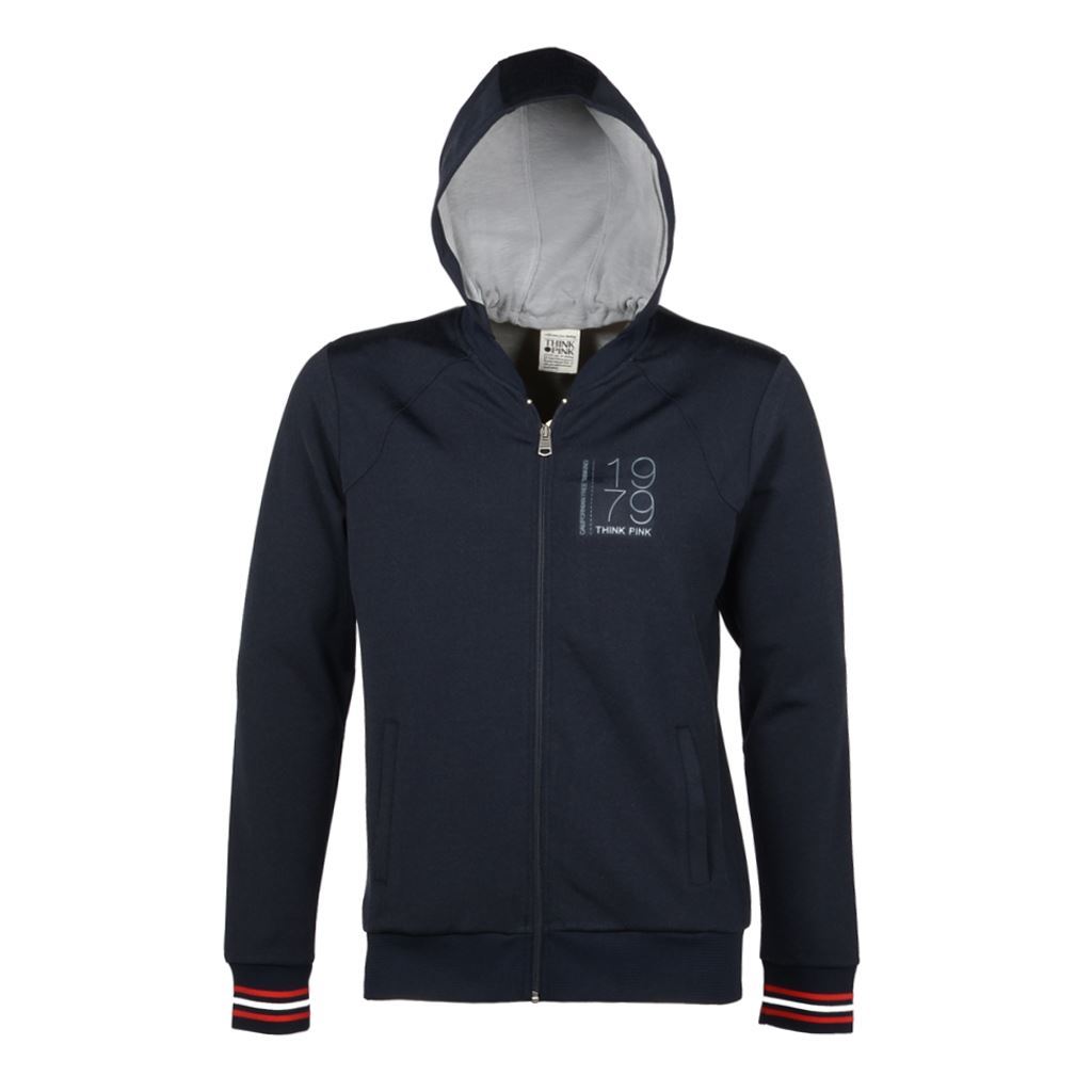 Think Pink Felpa Uomo Zip e Cappuccio ss1804