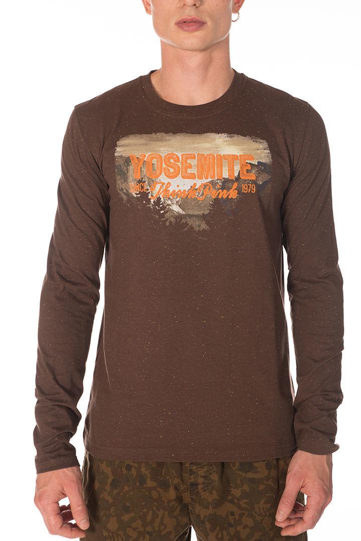 Think Pink T-shirt Uomo Manica Lunga fw1504 Shopping Online
