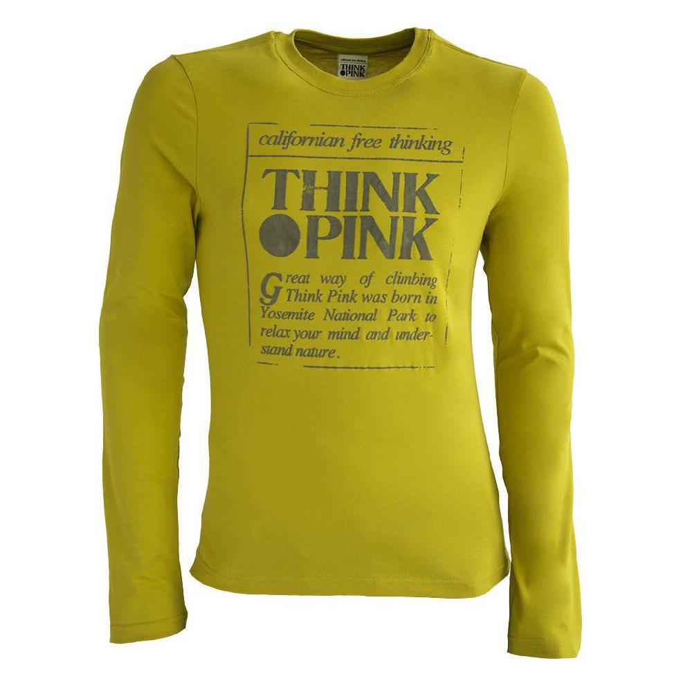 Think Pink T-shirt Uomo Manica Lunga fw1600 Nuova
