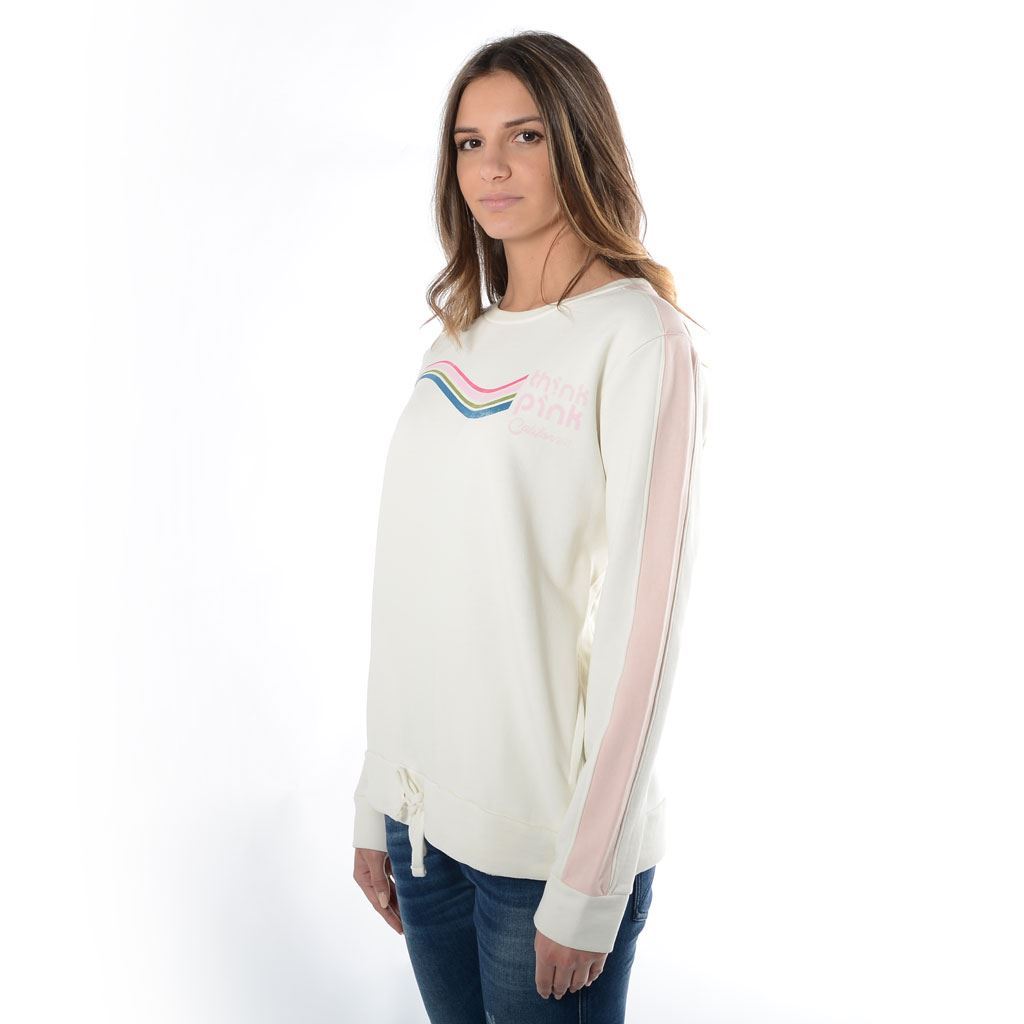 Think Pink Felpa Donna Girocollo ss1904 In Linea