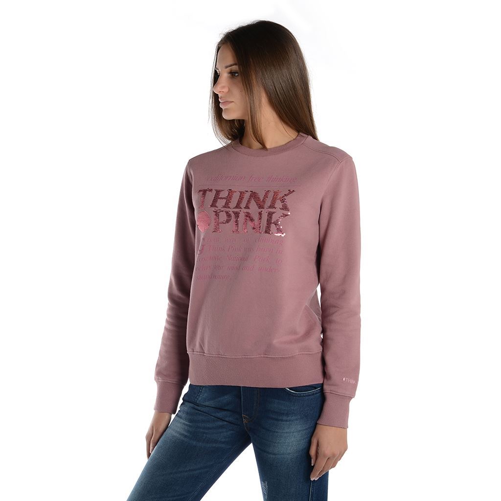 Think Pink Felpa Donna Girocollo fw1800 Pezzi Unici