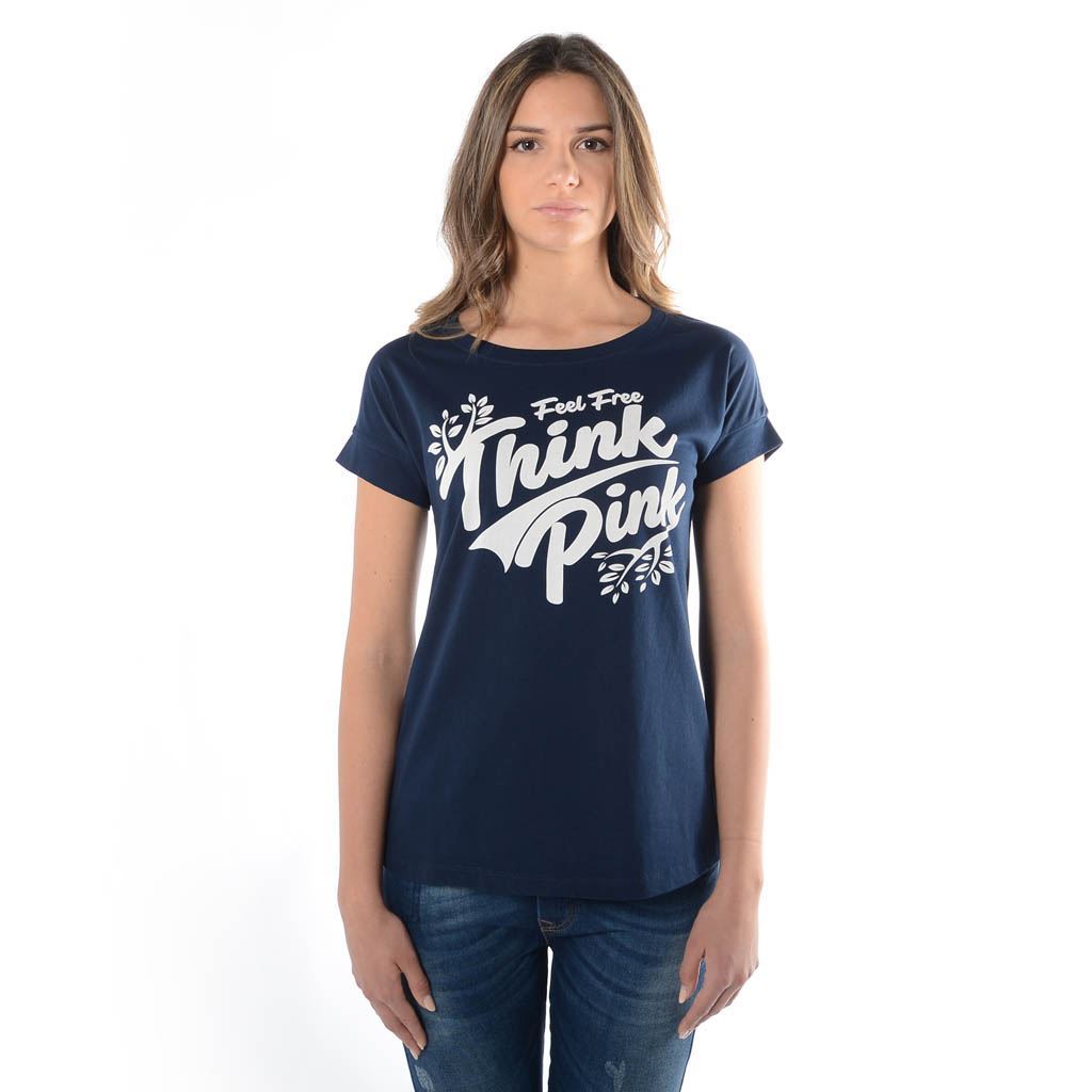 Think Pink T-shirt Donna Manica Corta ss1907 Offerta Pasqua