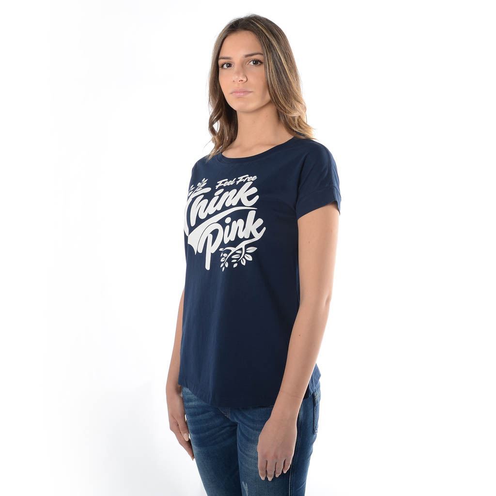 Think Pink T-shirt Donna Manica Corta ss1907 Offerta Pasqua