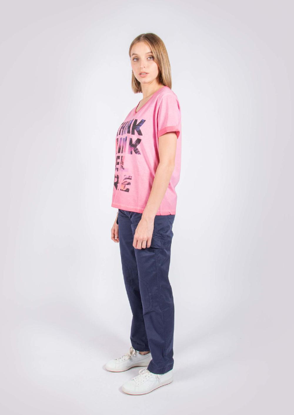 Think Pink T-Shirt donna manica corta ss1910 Offerta per la Festa della Mamma