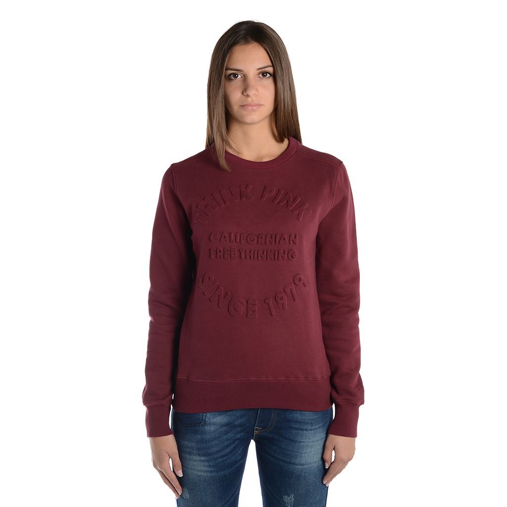 Think Pink Felpa Donna Girocollo fw1801 Offerta migliore