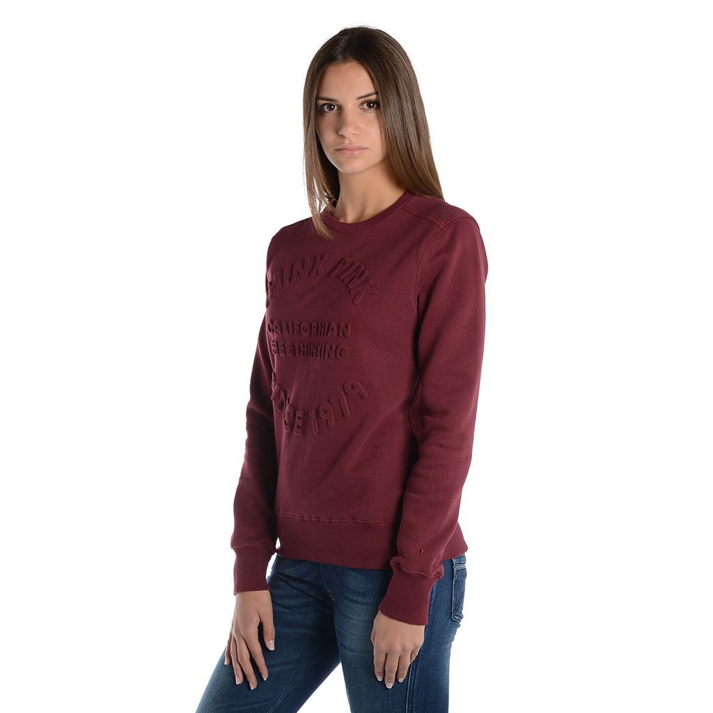 Think Pink Felpa Donna Girocollo fw1801 Offerta migliore