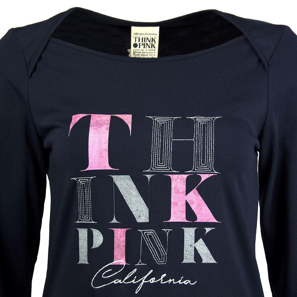 Think Pink T-shirt Donna Manica Lunga fw1703 Offerte giornaliere