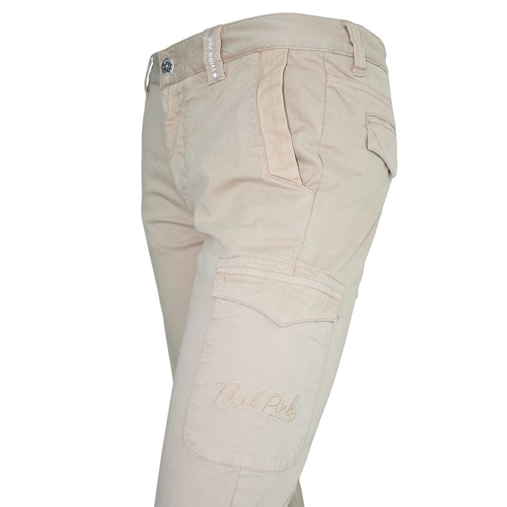 Think Pink Pantaloni Lunghi Donna con Tasconi fw1500 Ultimi due giorni