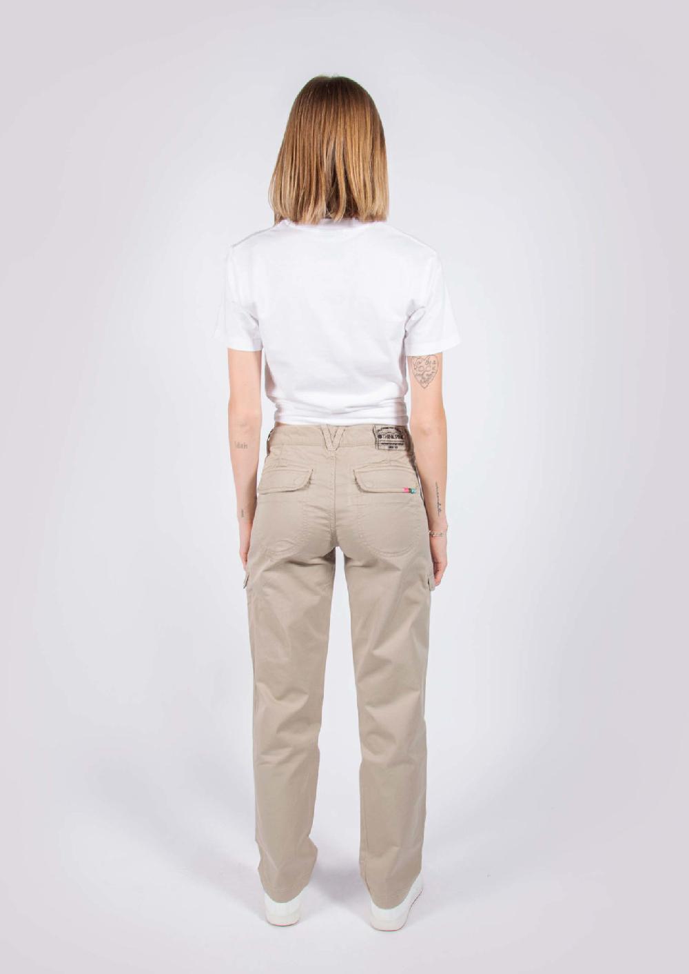 Think Pink Pantaloni lunghi donna con tasconi ss1604 Only for today