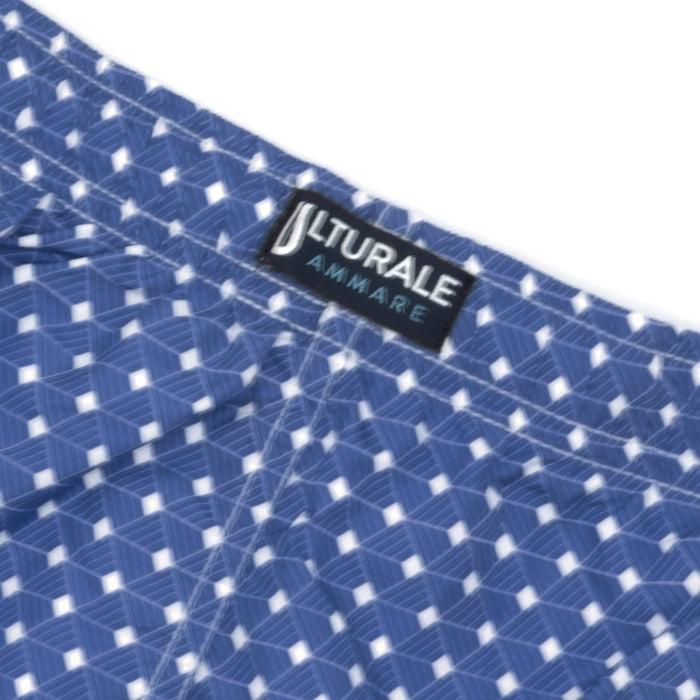 ﻿Ulturale Polo in spugna blu con logo Ulturale bianco in 100% cotone - Ulturale Affare Del Giorno