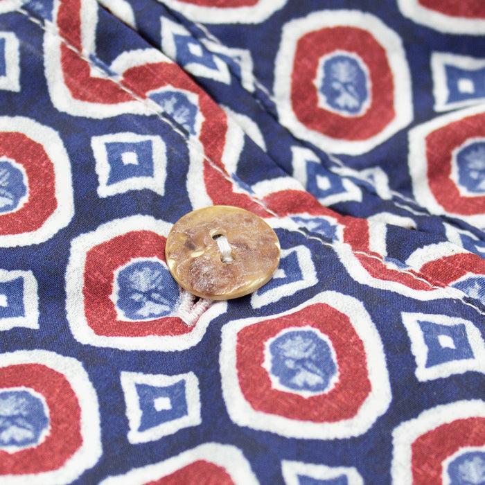 Ulturale Costume con pattern geometrico rosso blu e bianco – Ulturale Offerta