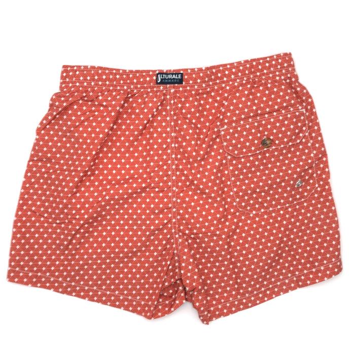 Ulturale Costume con pattern geometrico quadrato rosso e bianco – Ulturale Nuova