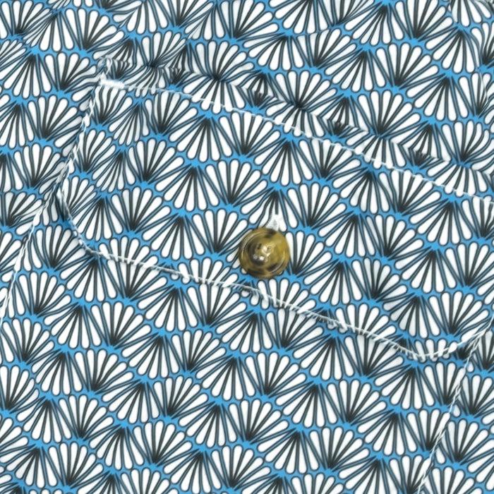 Ulturale Costume con pattern ventagli bianco e azzurro – Ulturale 2025