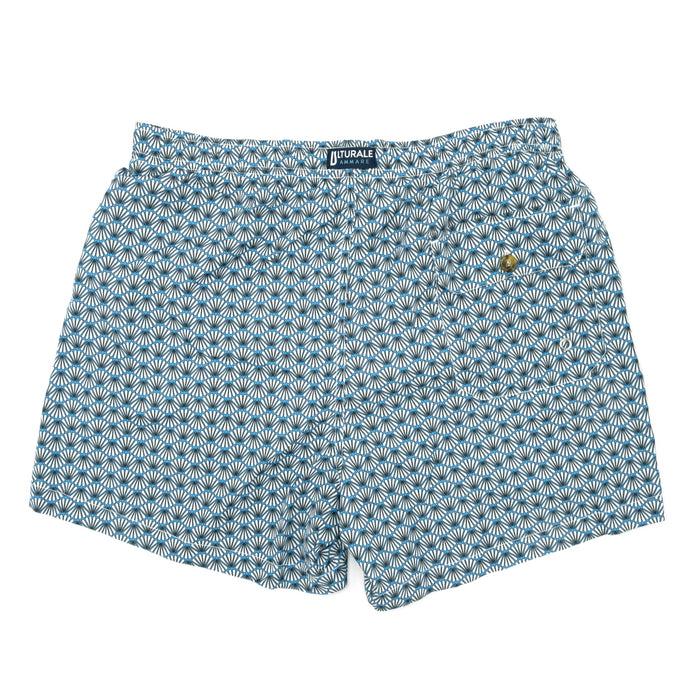 Ulturale Costume con pattern ventagli bianco e azzurro – Ulturale 2025