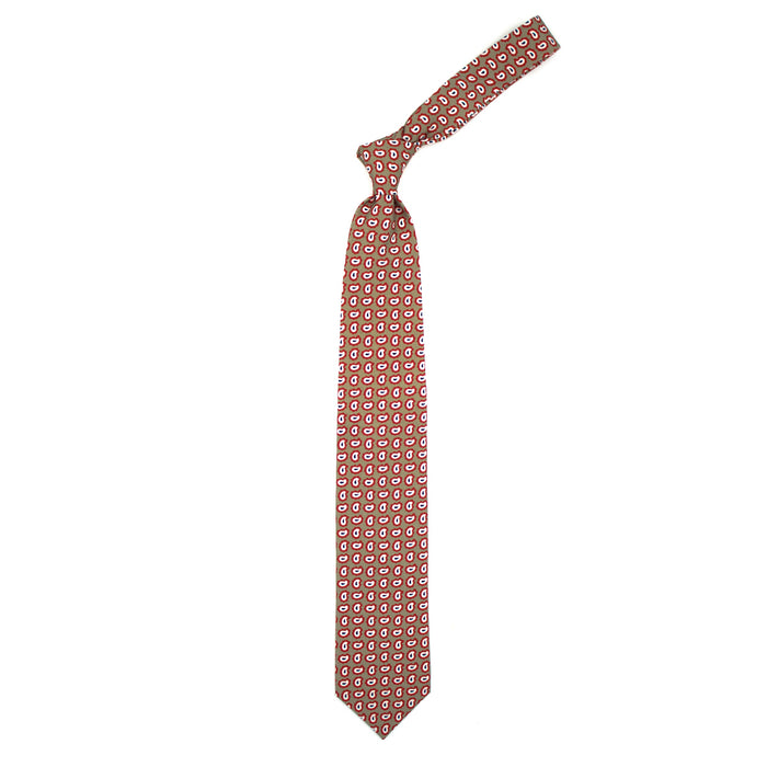 Ulturale Cravatta bordeaux con fiori beige blu e verdi - Ulturale Offerte stagionali