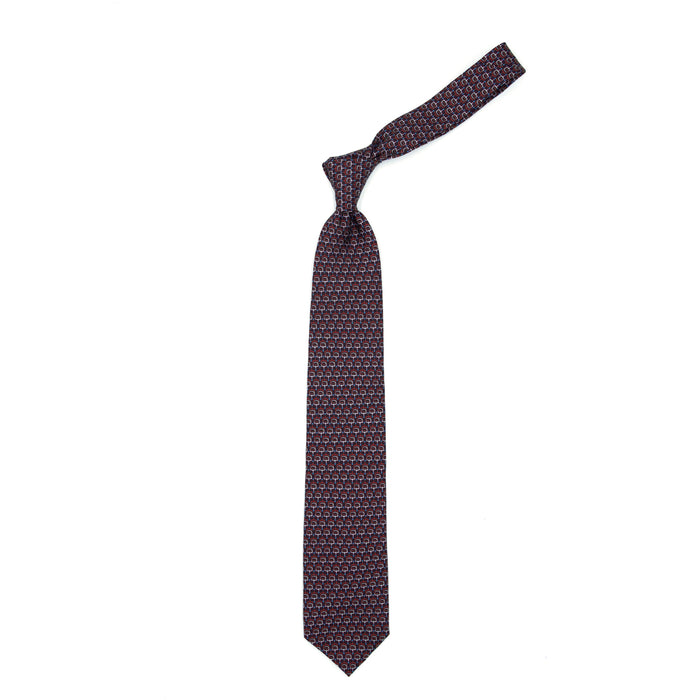 Ulturale Cravatta bordeaux con pattern astratto - Ulturale Comprane uno, ottenene uno gratis