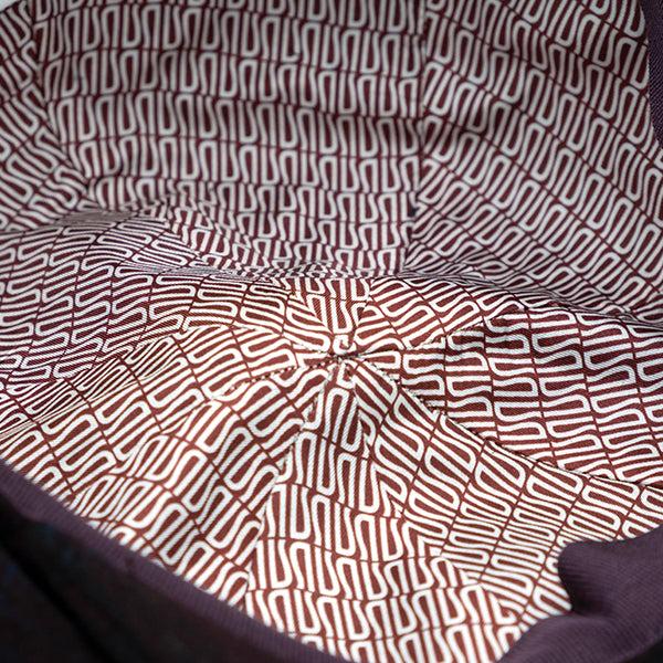 Ulturale Coppola 8 spicchi in lana con fantasia tartan bordeaux e fodera interna di seta con pattern Ulturale burgundy - Ulturale Promozione temporanea