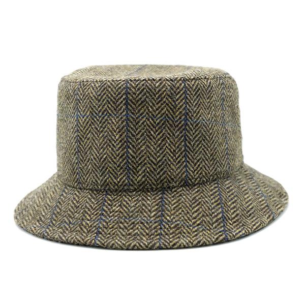 Ulturale Cloche in lana fantasia spigata marrone e fodera interna di seta con p Fino al 50% di sconto