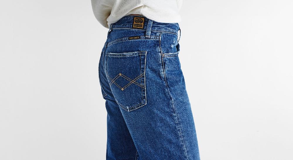 Washington Dee Cee Distressed Blue Ranch Denim Hotsell