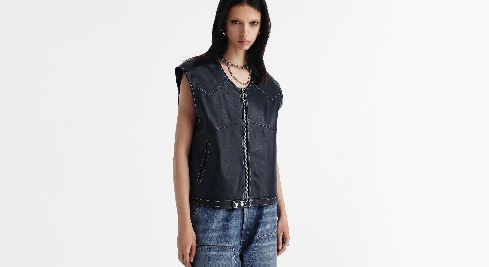 Washington Dee Cee LEATHER VEST Offerte stagionali