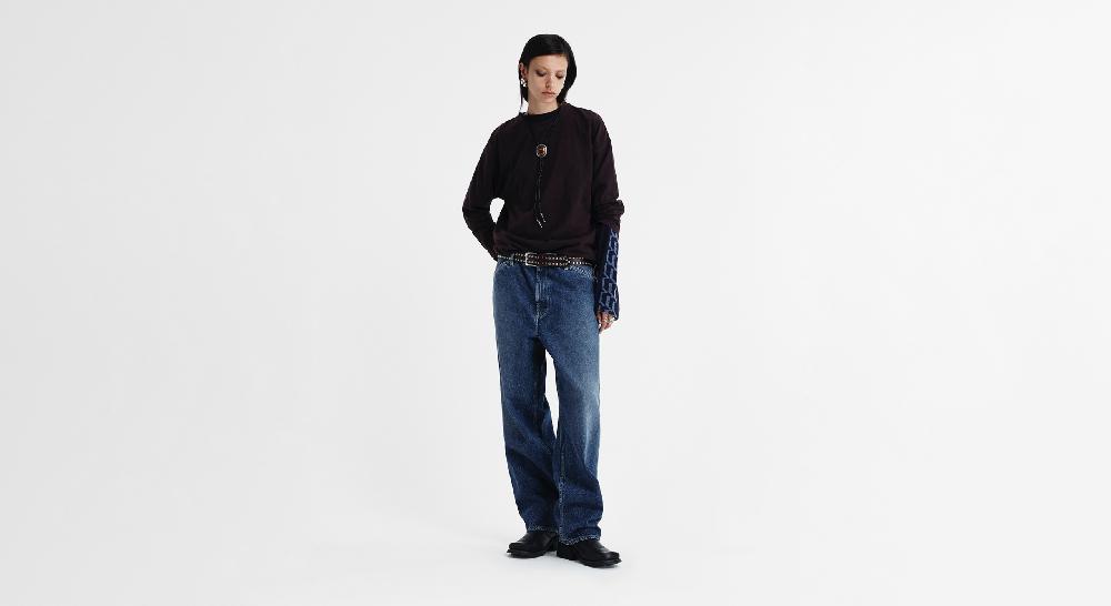 Washington Dee Cee VINTAGE WASHED BLUE PANTS Enormi risparmi