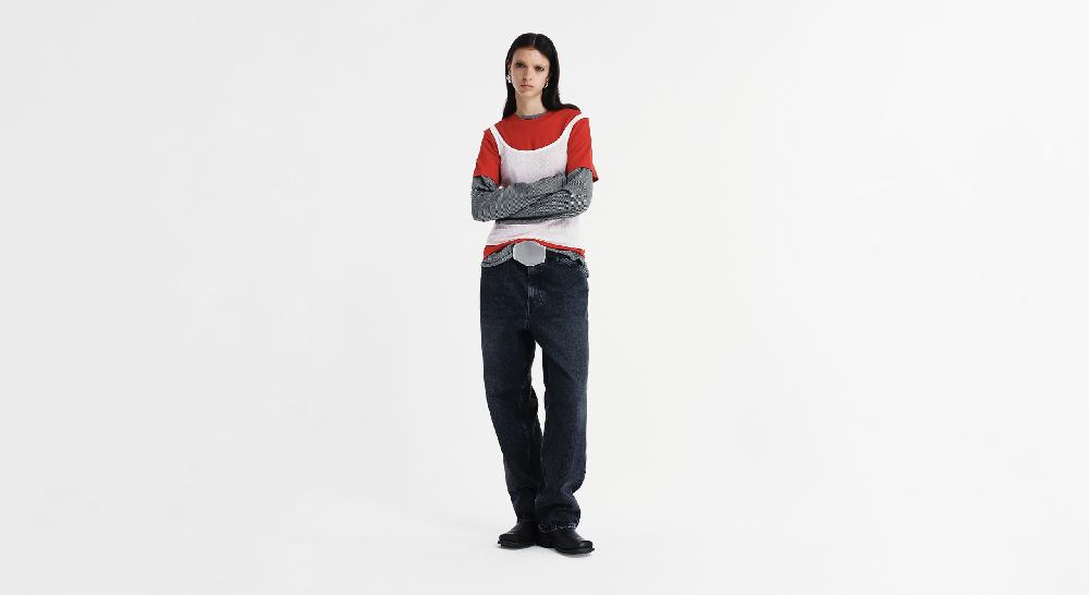 Washington Dee Cee VINTAGE WASHED BLACK DENIM PANTS Qualità