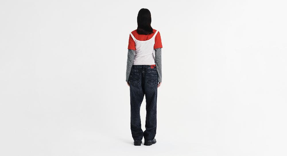 Washington Dee Cee VINTAGE WASHED BLACK DENIM PANTS Qualità