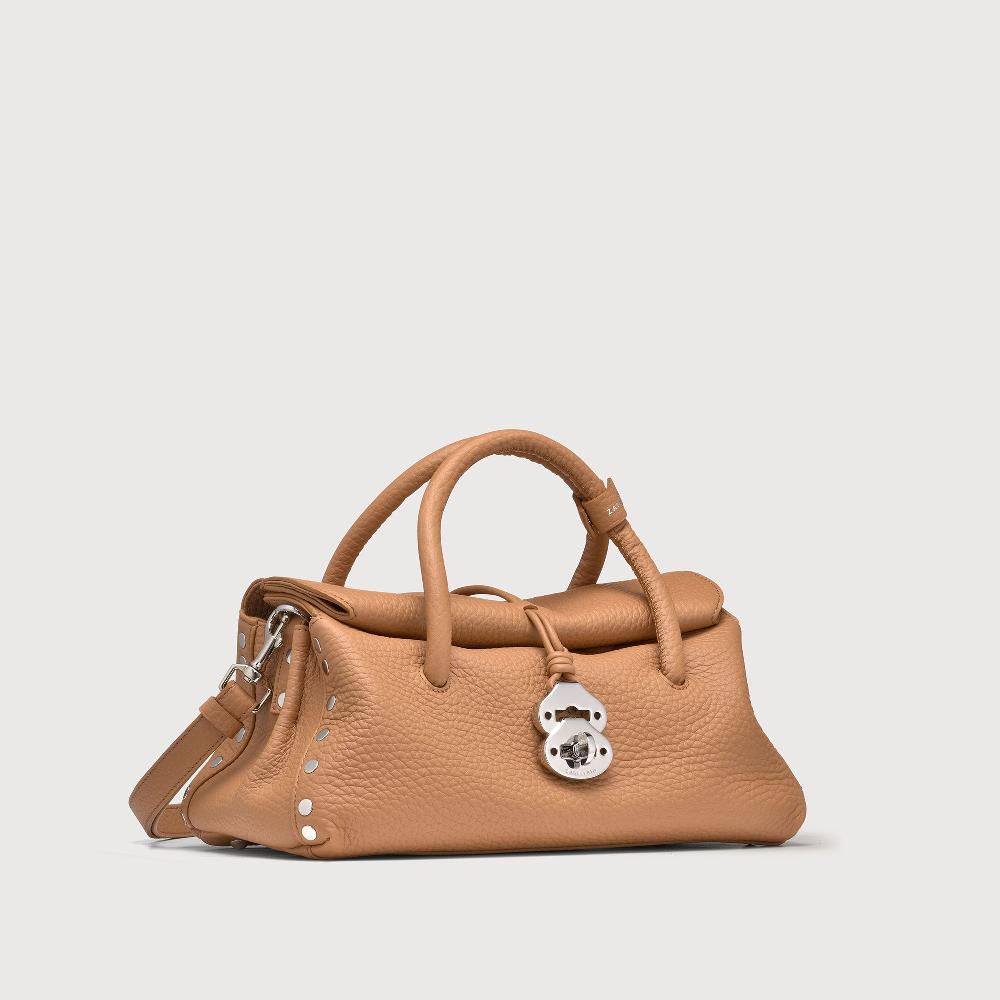 Zanellato BORSA DOTTA® SMALL IN PELLE MARTELLATA BROWN AMARETTO | Zanellato Prezzo Ridotto