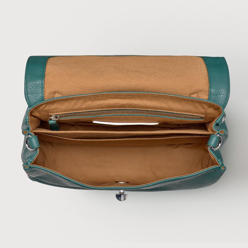 Zanellato BORSA POSTINA® SMALL IN PELLE MARTELLATA GREEN ACCA | Zanellato Convenienza