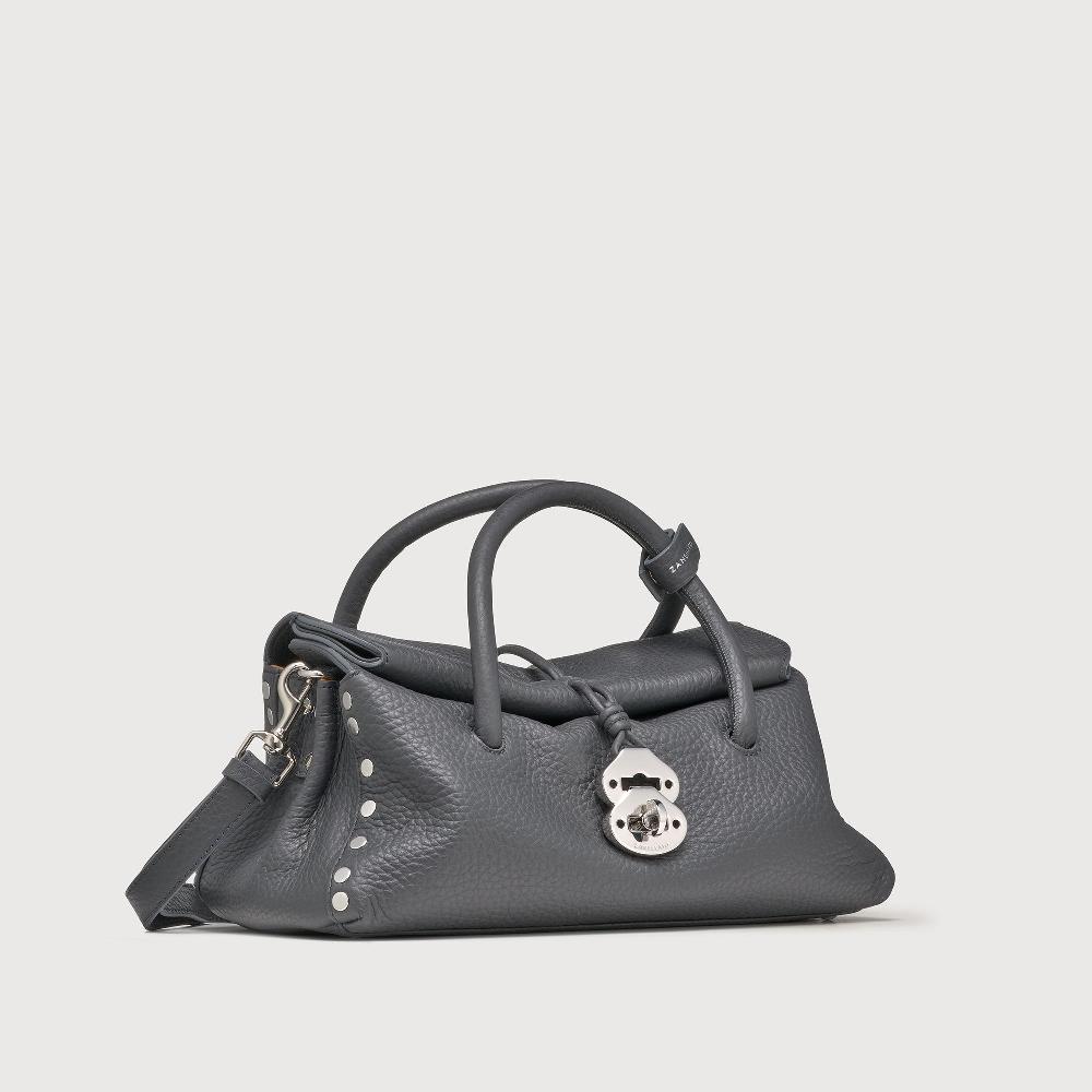 Zanellato BORSA DOTTA® SMALL IN PELLE MARTELLATA GREY STROMBOLI | Zanellato Novità