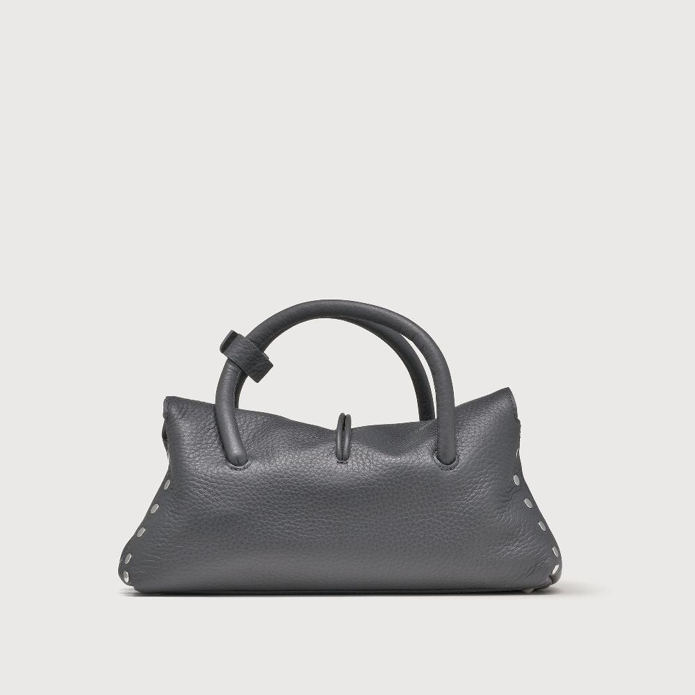 Zanellato BORSA DOTTA® SMALL IN PELLE MARTELLATA GREY STROMBOLI | Zanellato Novità
