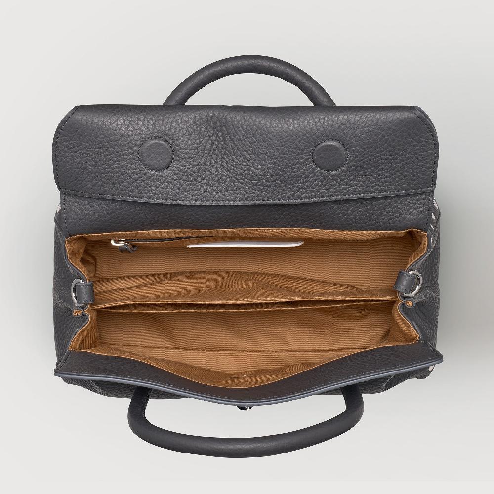 Zanellato BORSA DOTTA® SMALL IN PELLE MARTELLATA GREY STROMBOLI | Zanellato Novità
