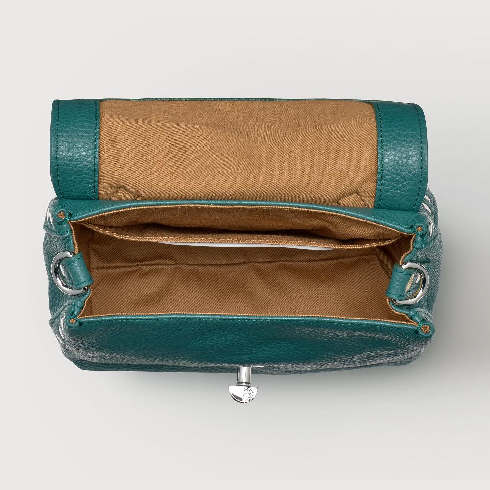 Zanellato BORSA POSTINA® BABY IN PELLE MARTELLATA GREEN ACCA | Zanellato Offerta