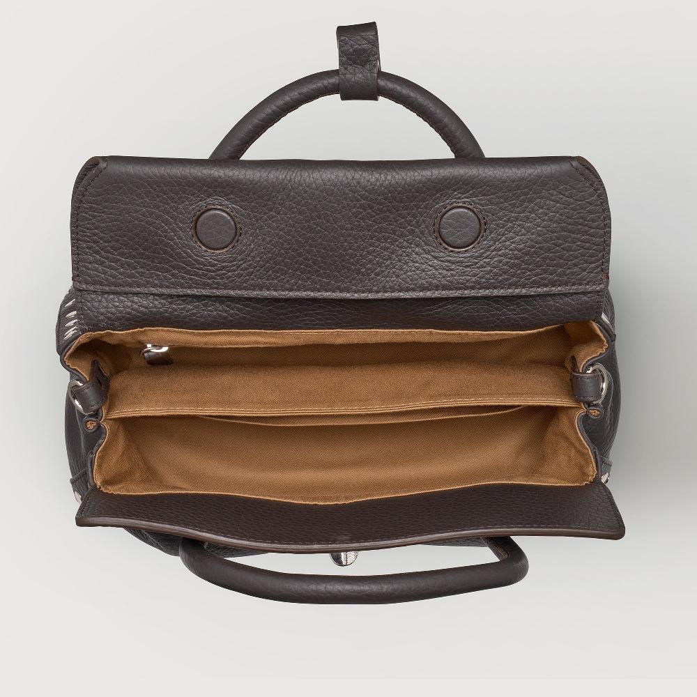 Zanellato BORSA DOTTA® SMALL IN PELLE MARTELLATA BROWN DOLCE AMARO | Zanellato Economico