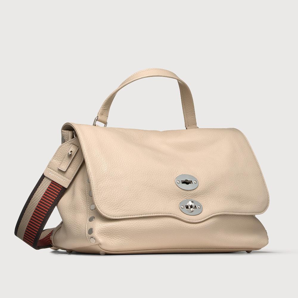 Zanellato BORSA POSTINA® MEDIUM IN PELLE MARTELLATA WHITE BIANCONE | Zanellato Vendita Economica