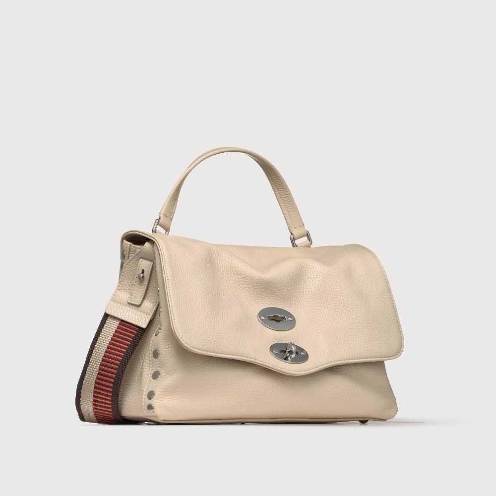 Zanellato BORSA POSTINA® SMALL IN PELLE MARTELLATA WHITE BIANCONE | Zanellato Saldi Di Fabbrica