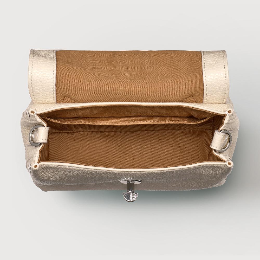 Zanellato BORSA POSTINA® BABY IN PELLE MARTELLATA WHITE BIANCONE | Zanellato I Più Venduti