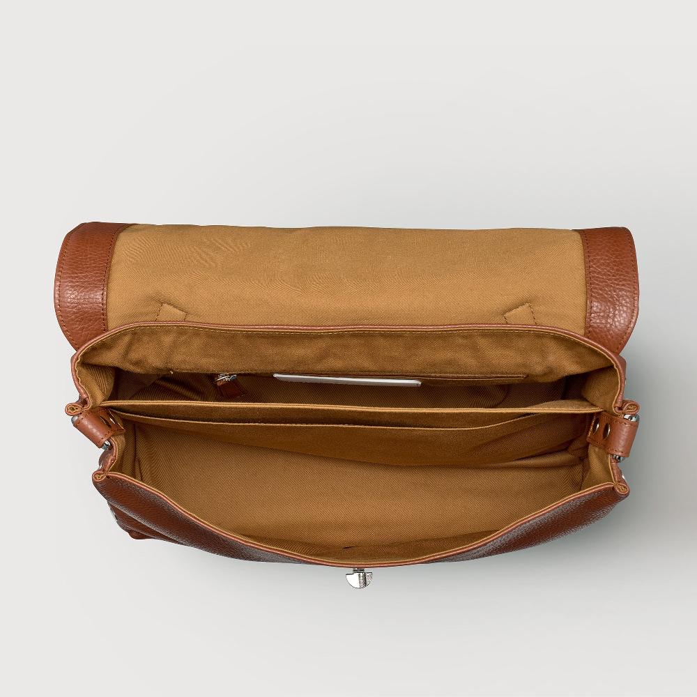 Zanellato BORSA POSTINA® MEDIUM IN PELLE MARTELLATA BROWN CANALETTO | Zanellato Vendite Flash