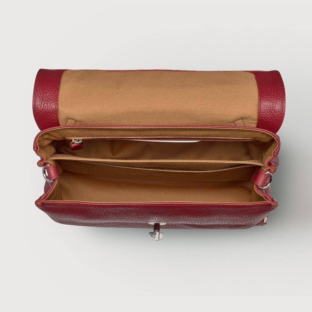 Zanellato BORSA POSTINA® SMALL IN PELLE MARTELLATA RED OPERA | Zanellato In Saldo