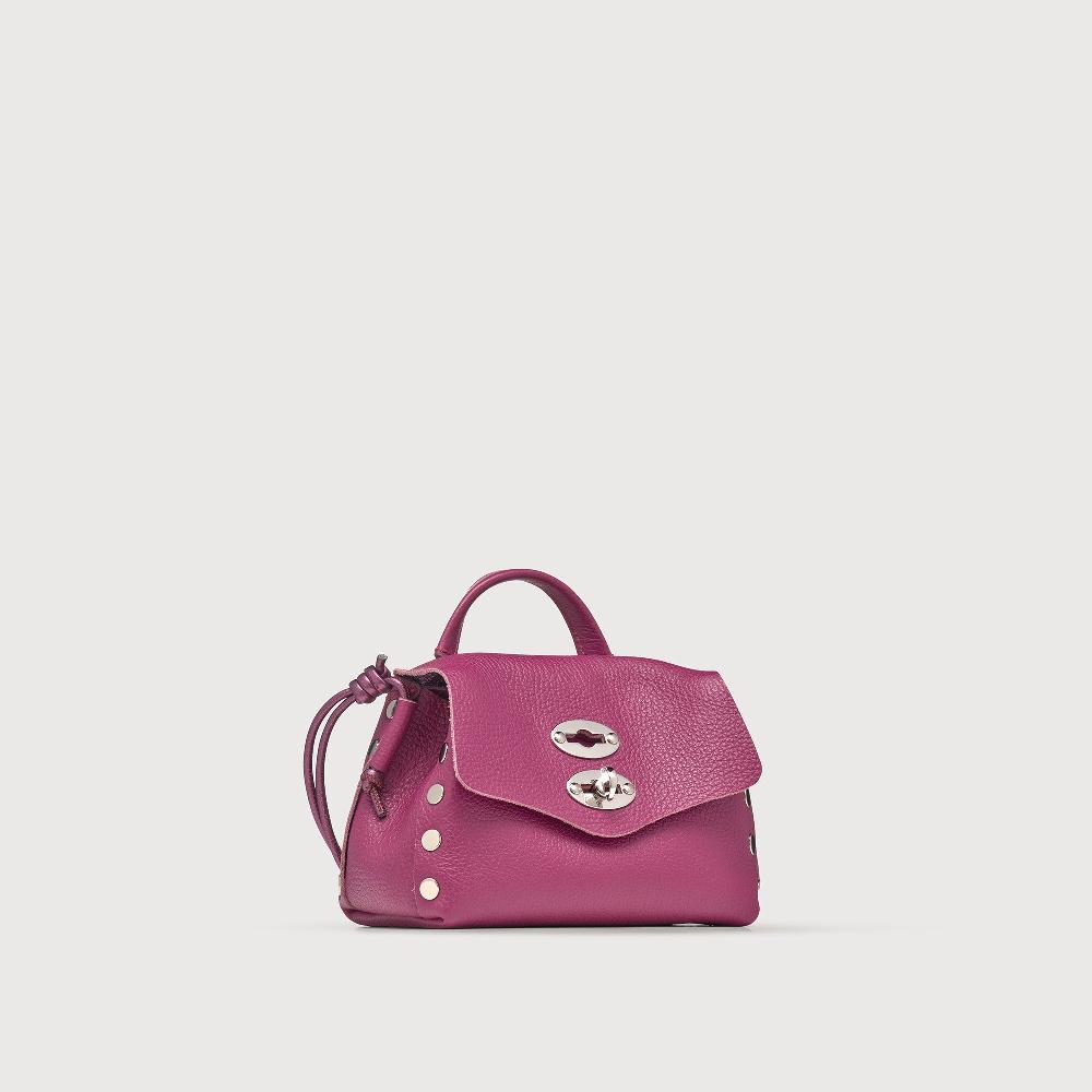 Zanellato BORSA POSTINA® SUPER BABY IN PELLE LAMINATA PURPLE BONARDA | Zanellato Moda