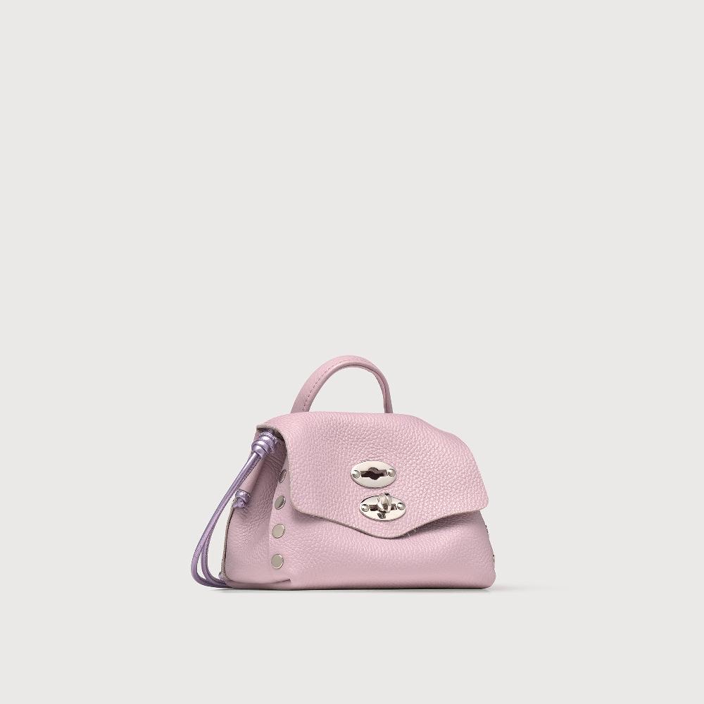 Zanellato BORSA POSTINA® SUPER BABY IN PELLE LAMINATA PURPLE GLICINE | Zanellato 2025
