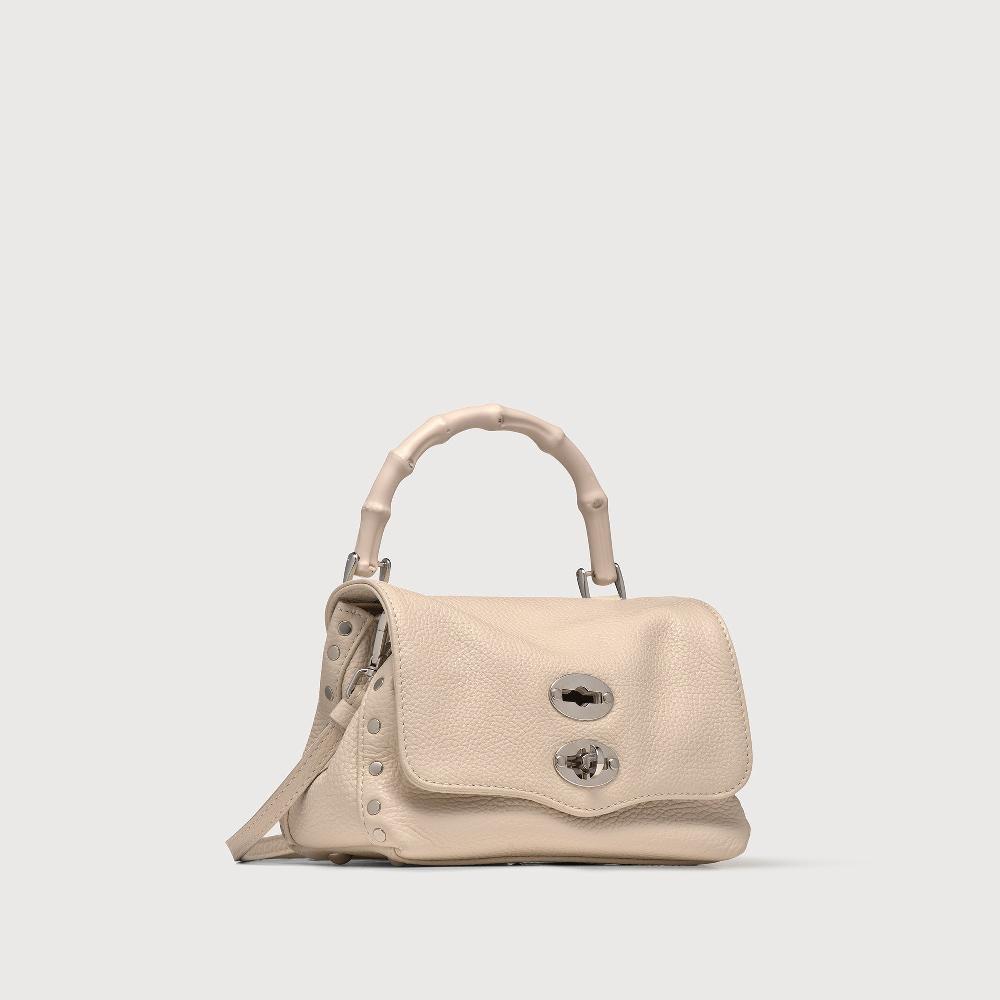 Zanellato BORSA POSTINA® BABY IN PELLE MARTELLATA WHITE BIANCONE | Zanellato 2025