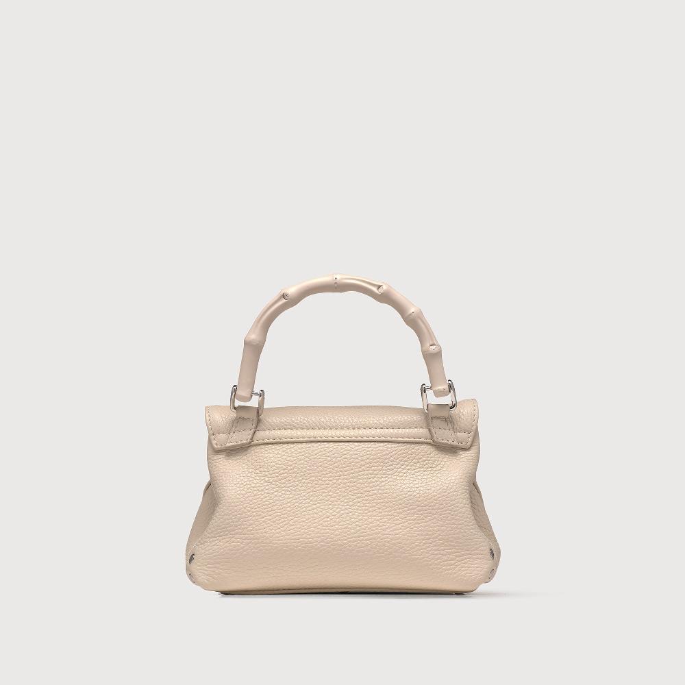 Zanellato BORSA POSTINA® BABY IN PELLE MARTELLATA WHITE BIANCONE | Zanellato 2025