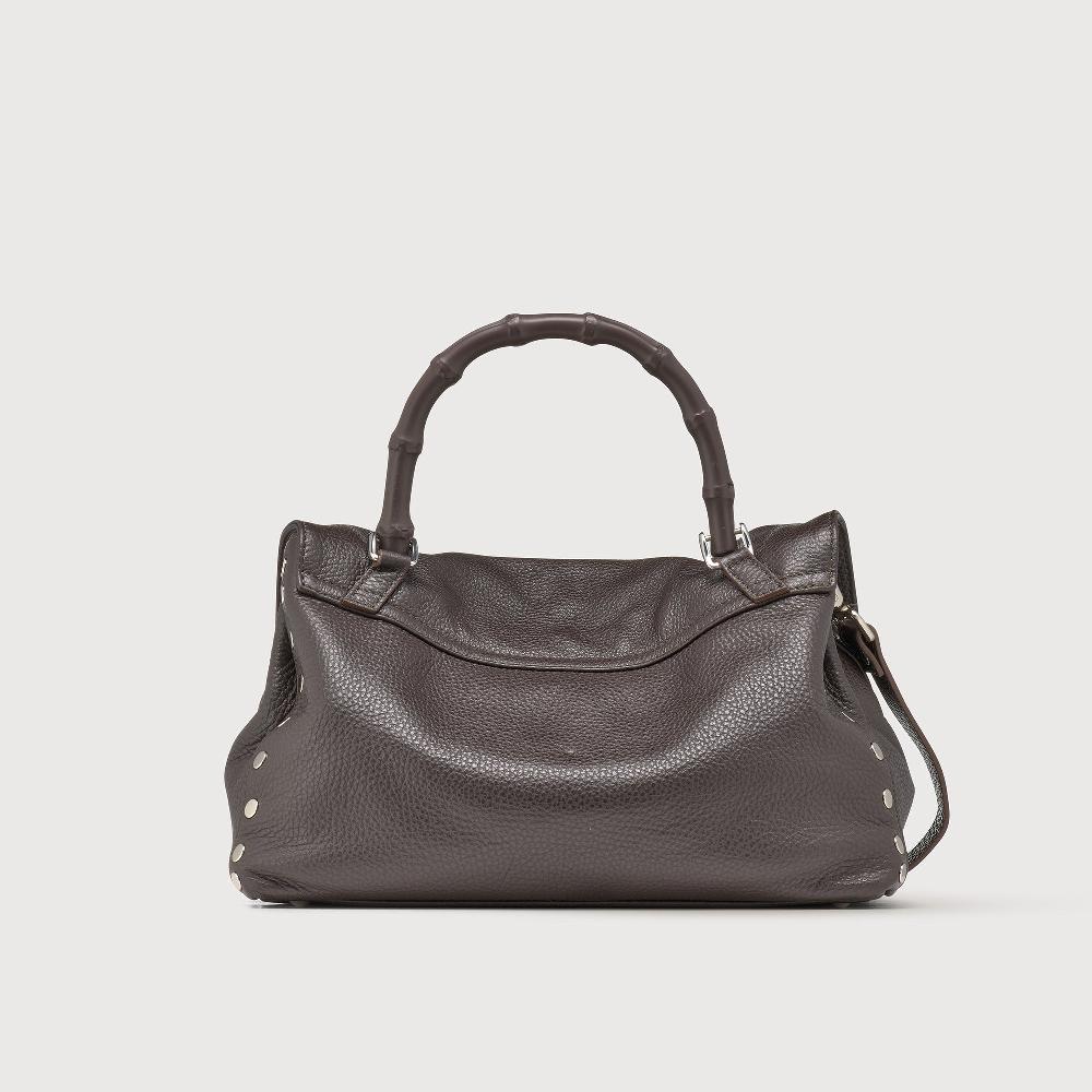 Zanellato BORSA POSTINA® SMALL IN PELLE MARTELLATA BROWN MOCACCINO | Zanellato Nuovo