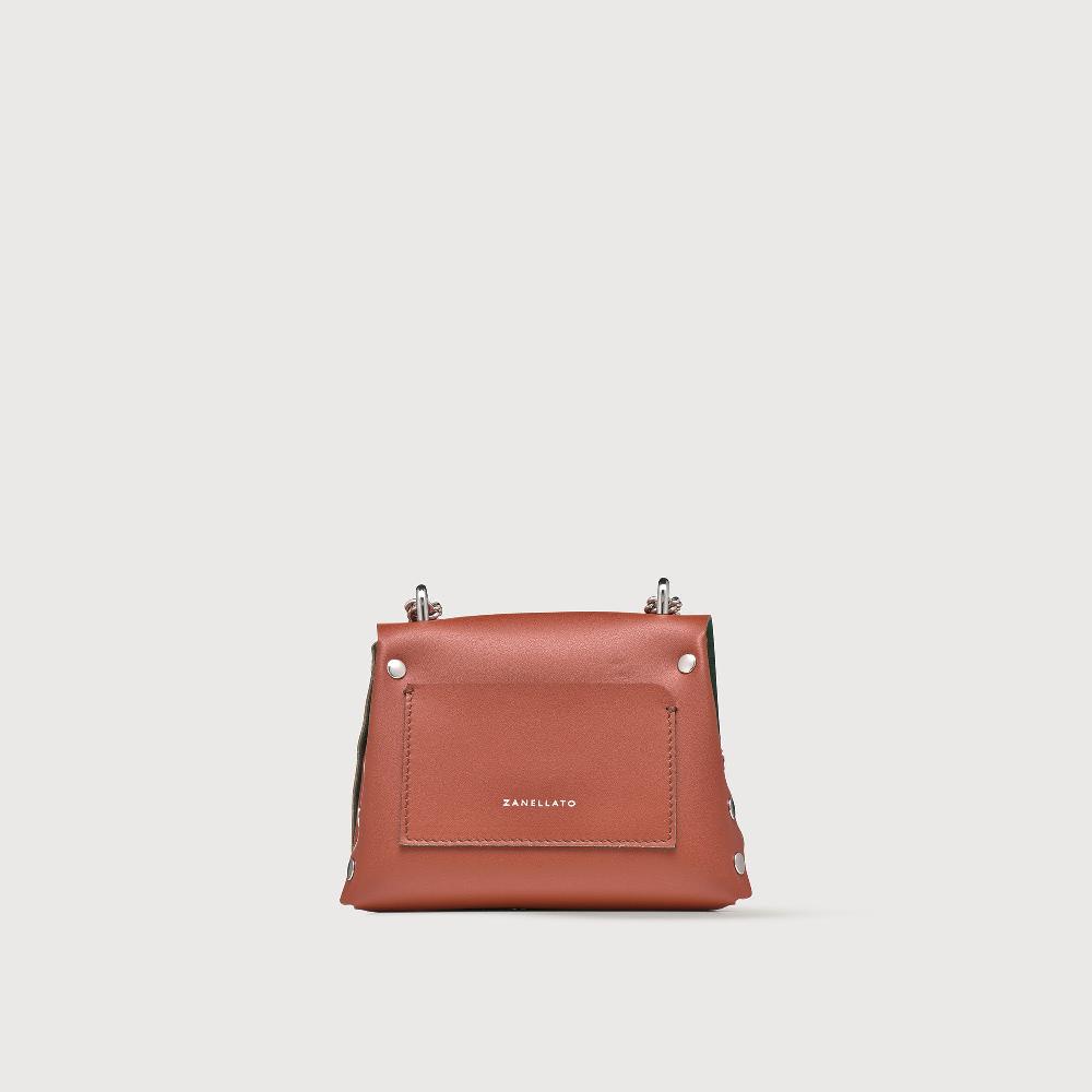 Zanellato BORSA POSTINA® SUPER BABY IN PELLE RIGENERATA BROWN COCCIO | Zanellato In Saldo