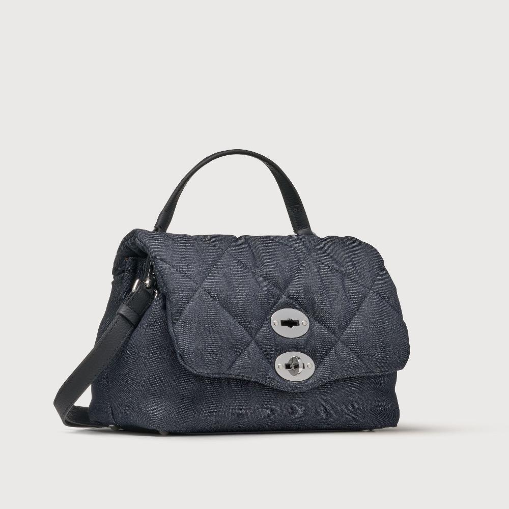 Zanellato BORSA POSTINA® SMALL IN TESSUTO DENIM PADDED BLUE NIMES | Zanellato Qualità Garantita