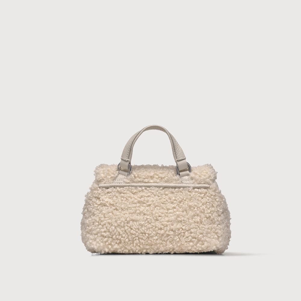 Zanellato BORSA POSTINA® BABY IN TESSUTO TEDDY WHITE MERINOS | Zanellato Fino Al -60%