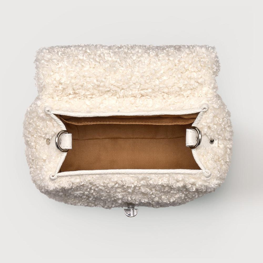Zanellato BORSA POSTINA® BABY IN TESSUTO TEDDY WHITE MERINOS | Zanellato Fino Al -60%